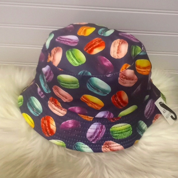 Purple Macaroons Multicolored Reversible Cotton Bucket Hat - Picture 2 of 11